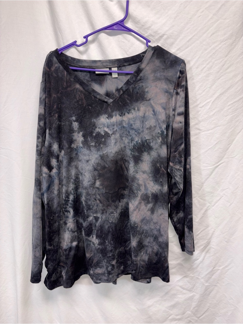 Logo Lounge by Lori Goldstein Size 1X Long Sleeve Blouse